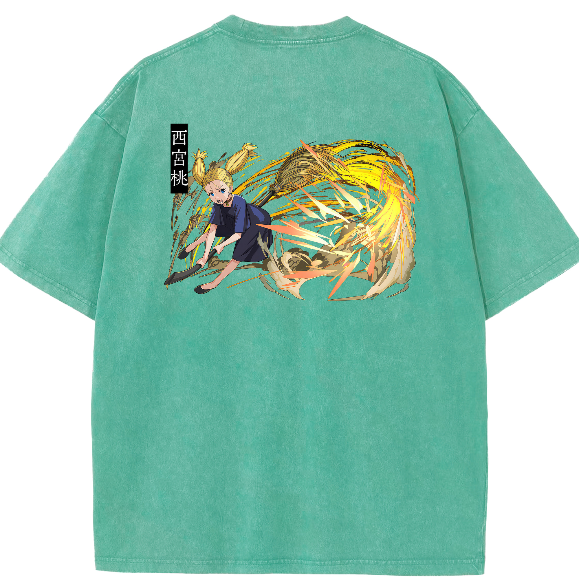 （画像用） 呪術廻戦 Jujutsu Kaisen 綿100% ヴィンテージ風 半袖Tシャツ（背面プリント）